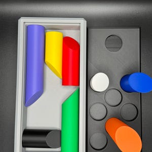 Lox in Box Puzzle - 8 & 9 Piece Variations | 330x160mm Challenging Brain Teaser | Fun 3D Printed Puzzle image 2