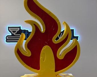 16" or 41cm Tall! Dual Color Fire Puzzle Survivor Replica - Double-Sided 3D Printed Gift for Puzzle Lovers & Survivor Fans
