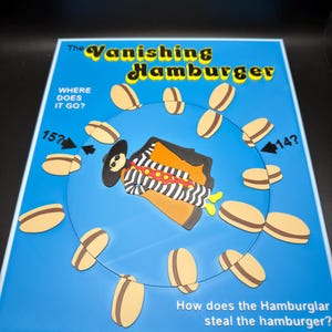 El rompecabezas de la hamburguesa desaparecida: rompecabezas vintage de ilusión óptica, impresión 3D de alta calidad, divertido y atractivo para todas las edades. imagen 4