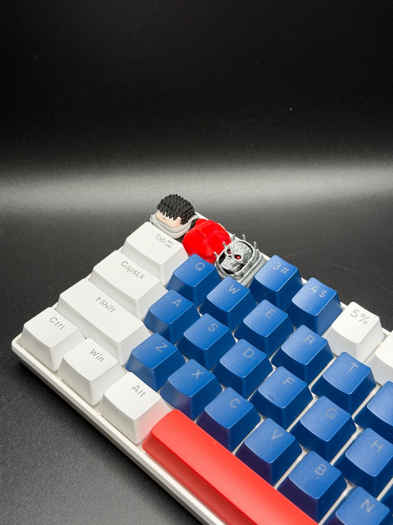 Handmade Inspired By Berserk Keycaps for Cherry MX - Custom Artisan Keycaps - Anime Fan Gift - Guts, Behelit, Gift for Him and Her image 2
