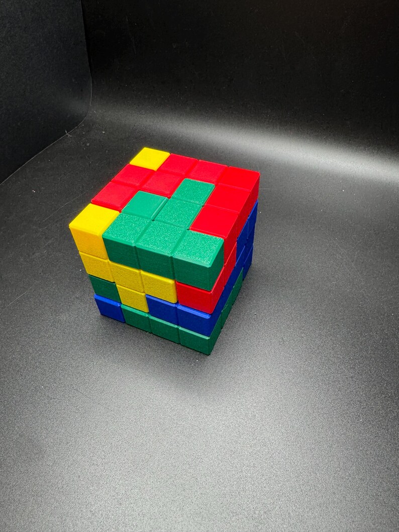 Rompecabezas de 4 cubos de Ken: pentacubo de 4 x 4 x 4 con caja, impresión 3D de alta calidad, juguete STEM para todas las edades, rompecabezas divertido y educativo, excelente regalo imagen 7