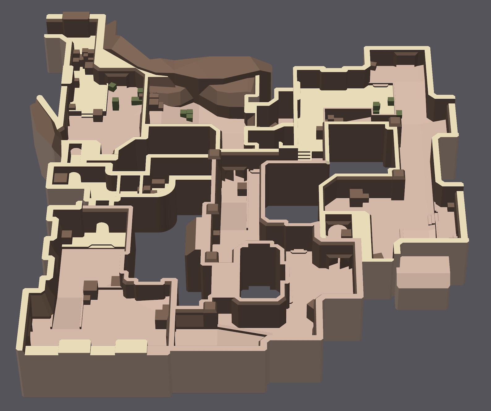 Counter Strike 2 & Counter Strike Global Offensive Dust 2 3D Map Layout ...