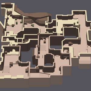 Mise en page de la carte 3D Counter Strike 2 et Counter Strike Global Offensive Dust 2 - Impression 3D de haute qualité, cadeau parfait pour les joueurs, taille 25 cm !