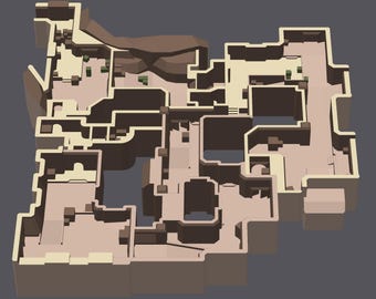 Counter Strike 2 & Counter Strike Global Offensive Dust 2 3D-Karten-Layout - Hochwertiger 3D-Druck, perfektes Geschenk für Gamer, 10-Zoll-Größe!