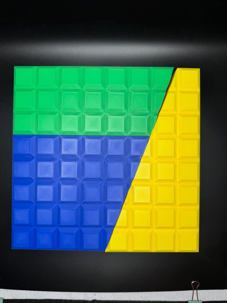 Puzzle Paradox 64+64=130 - Optical Illusion Puzzle for STEM Learning, High Quality 3D Printed Toy for All Ages image 2