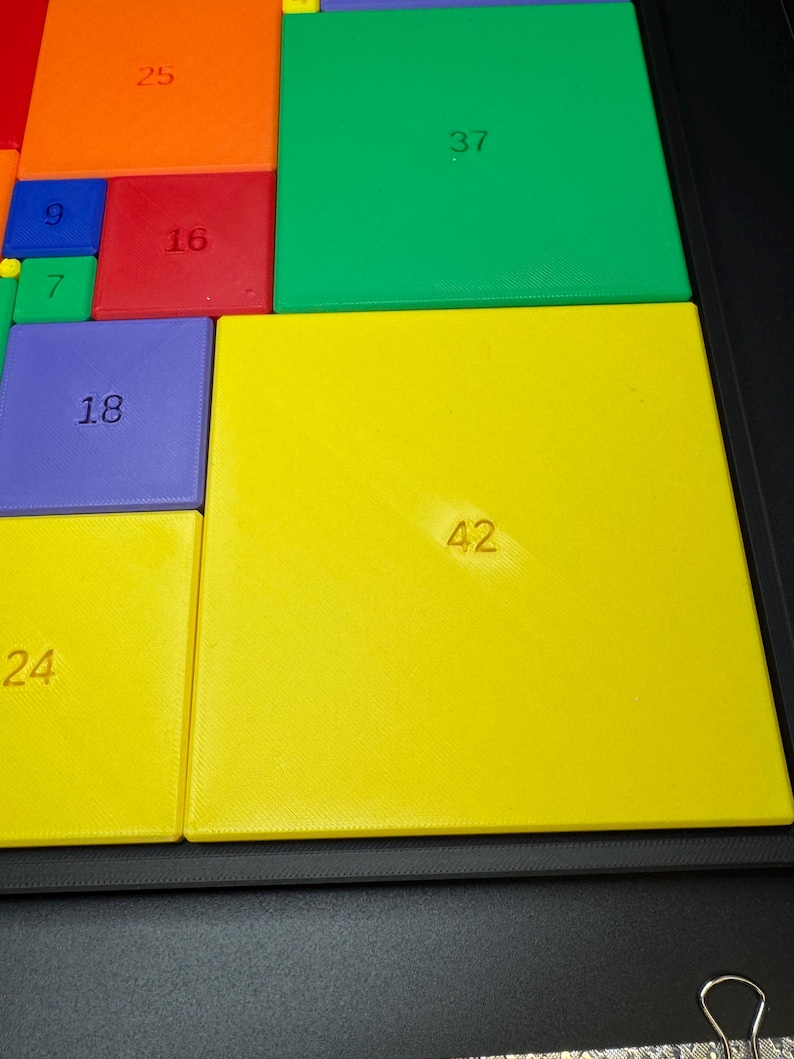 Perfect Square Puzzle for Adults & Kids - Challenging Math Puzzle Brain Teaser - Educational Game for Teachers, Students Puzzle Lovers image 3