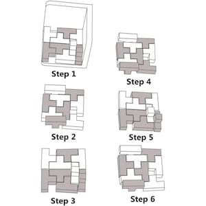 54 Piece Challenge Cube - High Quality 3D Printed Puzzle for All Ages, Fun & Difficult to Solve - Brain Teaser Game image 10