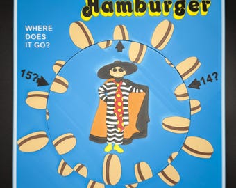 The Vanishing Hamburger Puzzle: Vintage Optical Illusion Puzzle, High Quality 3D Print, Fun & Engaging for All Ages