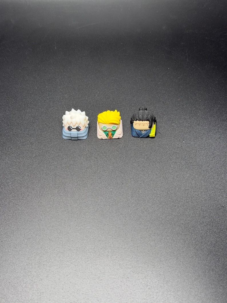 Touches de clavier artisanales inspirées des animés pour Cherry MX et clones - Cadeau personnalisé pour les fans d'animés - Touches pour clavier Geto, Gojo, Nanami image 6