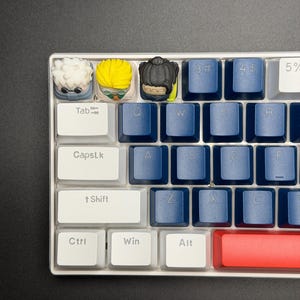 Touches de clavier artisanales inspirées des animés pour Cherry MX et clones - Cadeau personnalisé pour les fans d'animés - Touches pour clavier Geto, Gojo, Nanami image 4