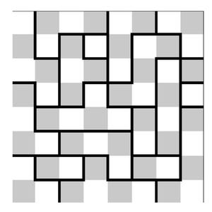 May include: Black and white abstract design with a checkered background. The design is made up of a series of lines and squares that create a geometric pattern.