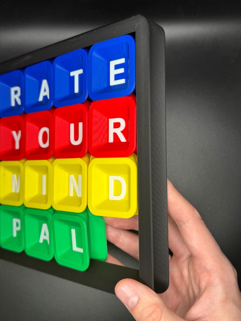 Rate Your Mind Pal Sliding Puzzle - 3D High Quality Print for Endless Fun - Perfect Gift for Teachers, Students & Puzzle Lovers image 3