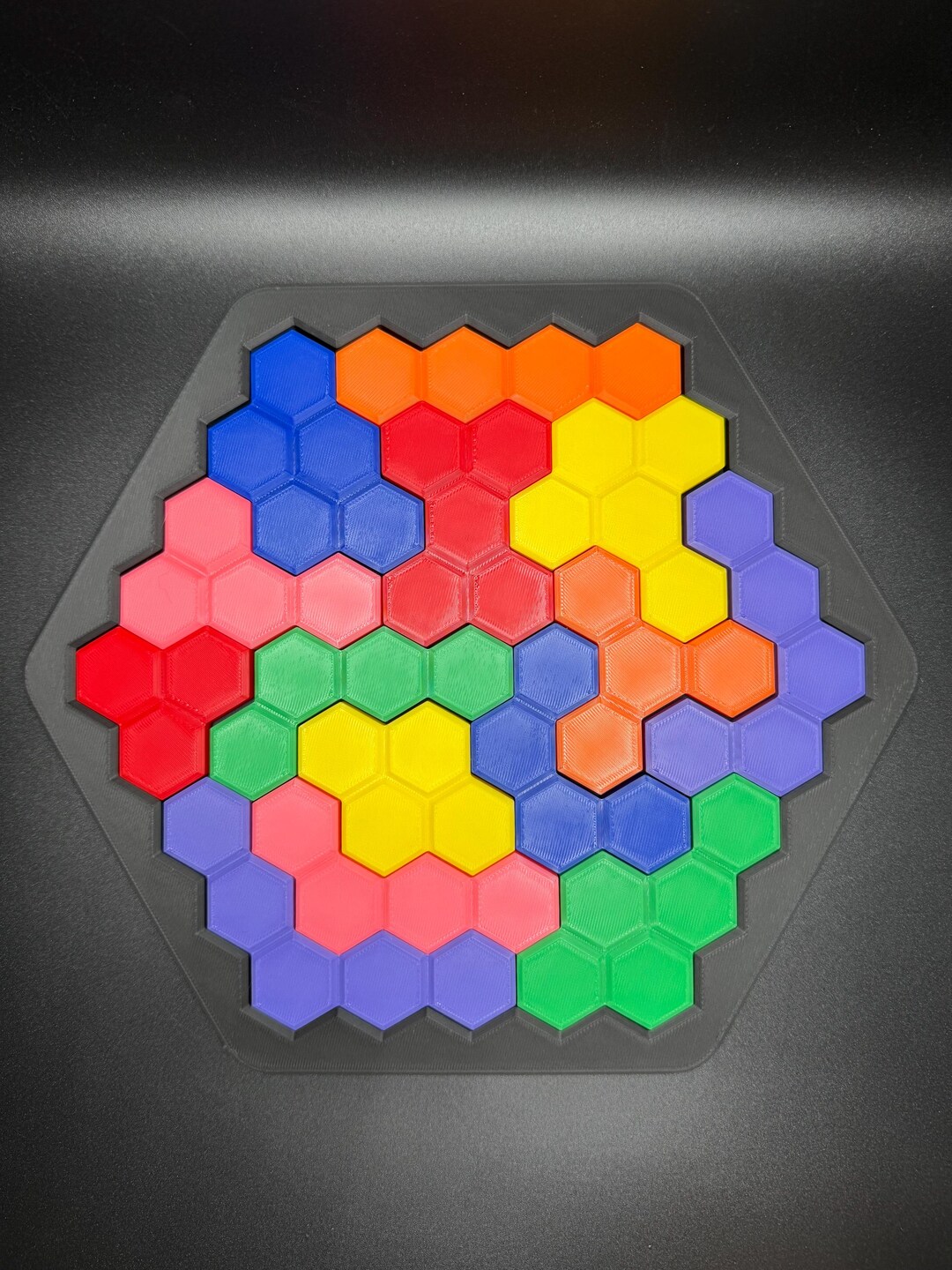 Hexagon Puzzle Brain Teaser - Difficult 3D Printed Puzzle, Brain Teaser ...