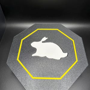 Konijnenpuzzel - Silhouettoscope, Question du Lapin, dubbelzijdige achthoeken, stapelbare leuke puzzel voor kinderen, perfect cadeau om te leren en spelen afbeelding 2