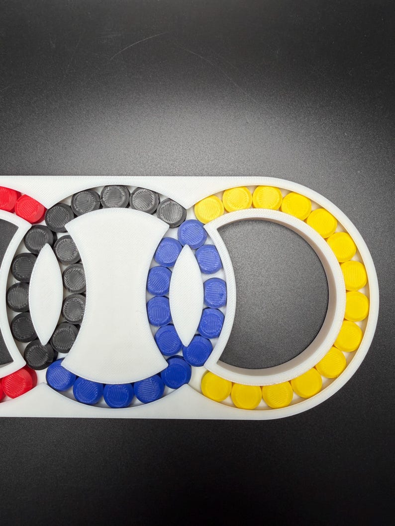 Hungarian Rings Triple Puzzle Game - Sliding Color – Devil’s Circles Marble Brain Teaser, Color Matching Logic Toy for Adults & Kids image 3