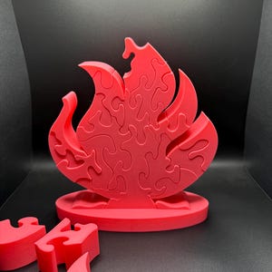 ¡16" o 41 cm de altura! Réplica del rompecabezas de Supervivientes de Fuego: regalo impreso en 3D de doble cara para amantes de los rompecabezas y fans de Supervivientes. imagen 2