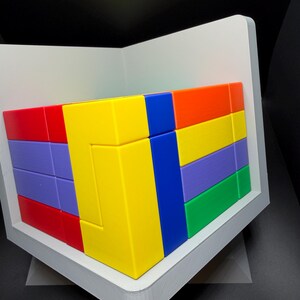 54 Piece L Shape Challenge Cube - High Quality 3D Printed Puzzle for All Ages, Fun & Difficult to Solve - Brain Teaser Game image 4