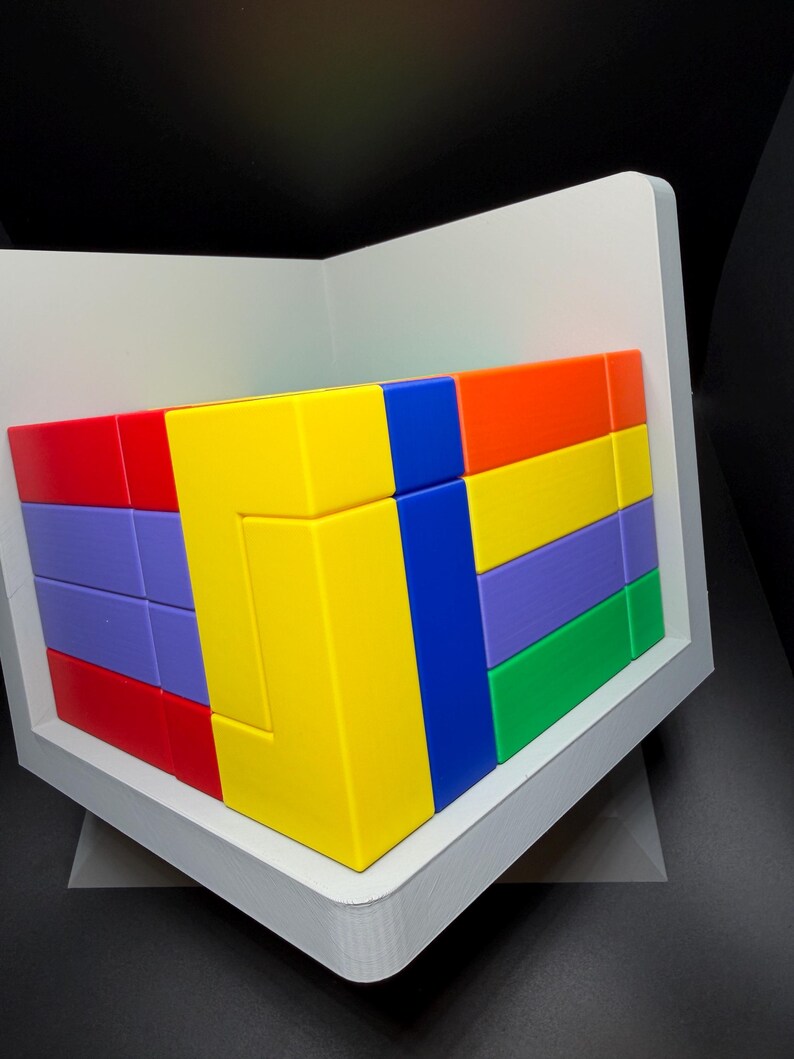 54 Piece L Shape Challenge Cube - High Quality 3D Printed Puzzle for All Ages, Fun & Difficult to Solve - Brain Teaser Game image 4