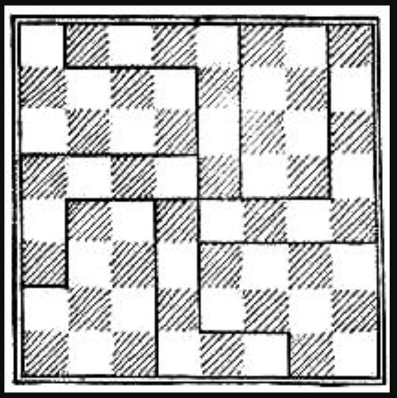 Checkerboard Dissection Puzzle - Battle Royale by Sam Loyd, Modern Recreation of a 1914s Classic, Great Gift for Puzzle Lovers of All Ages image 8
