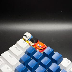 Handmade Anime Keycaps - Edward Newgate, Trafalgar Law, Portgas D. Ace for Cherry MX - Custom Artisan - Perfect Anime Fan Gift image 2