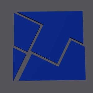 Grekiskt korspussel - 3D-utskrivna dissektioner, högkvalitativ present till pusselälskare, unik hjärngymnastik, heminredning, rolig utmaning Blue