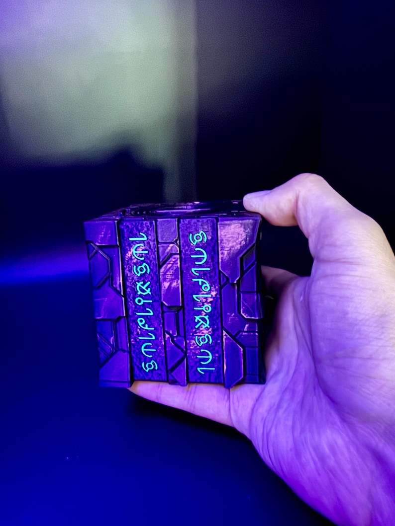 Alien Artifact Puzzle - Puzzle Box, Fun Gift For All Ages, Unique Puzzle, Painted Glow in the Dark or Regular Styles! image 9