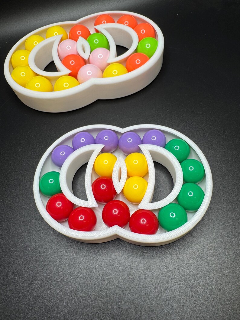Hungarian Rings Puzzle Game – Devil’s Circles Marble Brain Teaser, Color Matching Logic Toy for Adults & Kids image 2