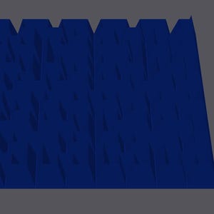 May include: A dark blue decorative wall panel with a geometric pattern. The panel is made of a textured material and has a modern design.
