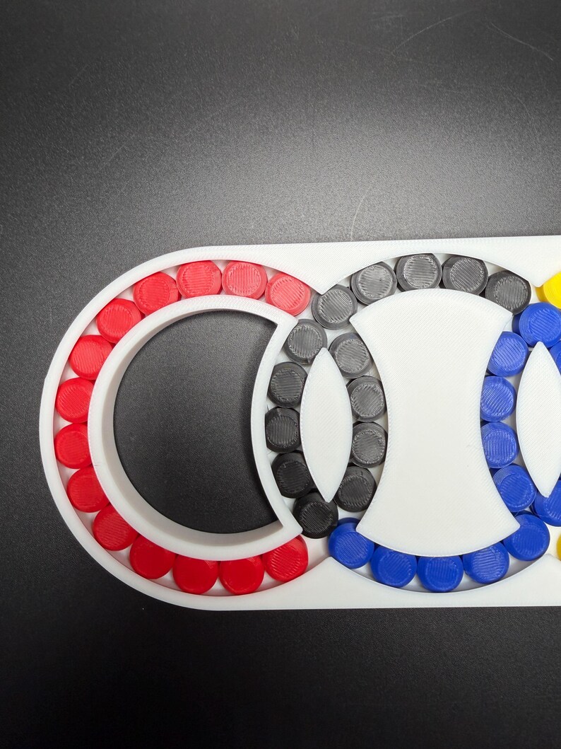 Hungarian Rings Triple Puzzle Game - Sliding Color – Devil’s Circles Marble Brain Teaser, Color Matching Logic Toy for Adults & Kids image 2