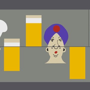 The Beer Glass Puzzle | Optical Illusion Dissection Puzzle | 3D Printed Retro Brain Teaser | Which Man Vanishes? image 2