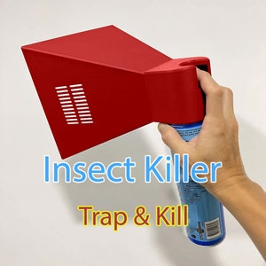 Atrapador y asesino de insectos impreso en 3D para lata de aerosol, fácil fijación, sin ensuciar, se adapta a latas de 66 mm, varios colores, alta calidad