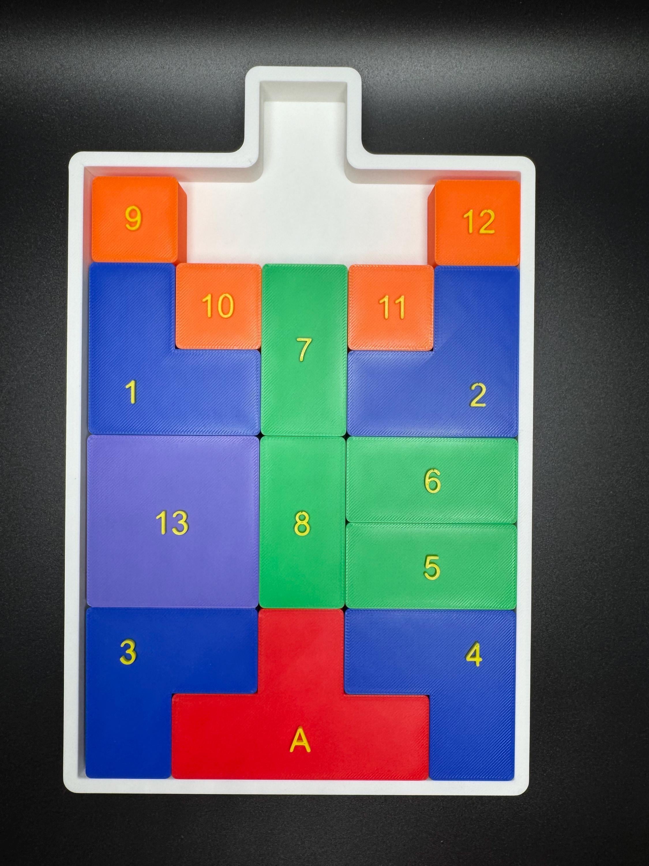 Climb 15 Game Puzzle - Sliding Puzzle, 3D Printed Brain Teaser, Move ...