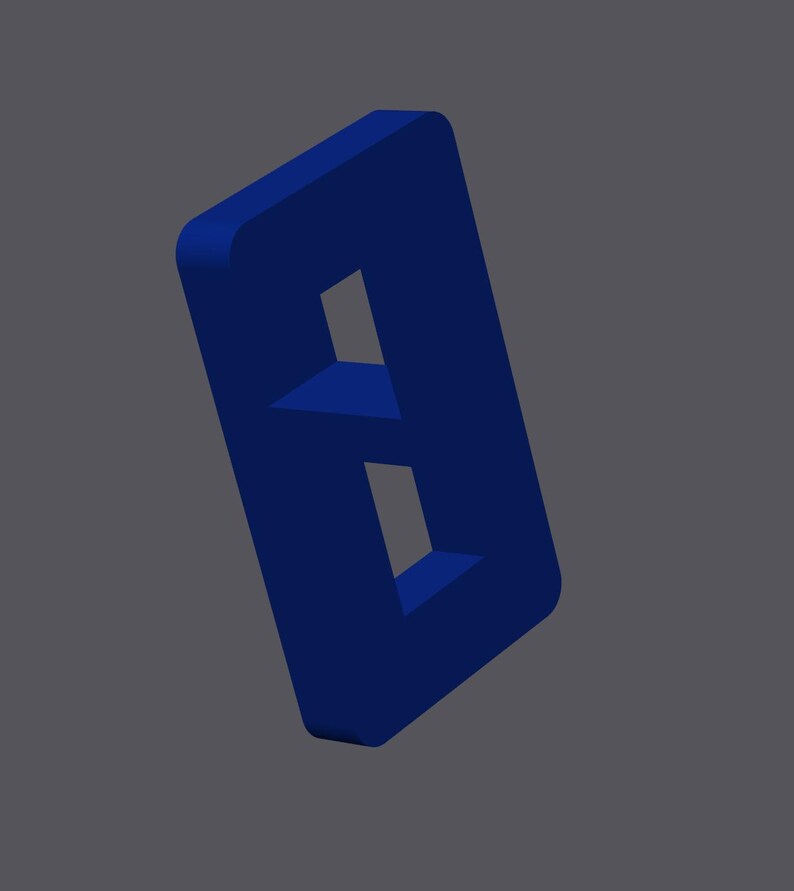 May include: A three-dimensional blue number eight, rendered in a bold, blocky style. The number is slightly tilted, giving it a dynamic feel.