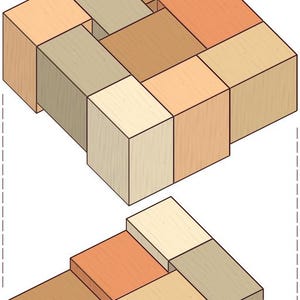 Hoffman's Packing Puzzle - Unique Brain Teaser, 27 Cuboids Challenge, Fun & Educational 3D Printed Cube Game, Perfect Gift Idea image 11