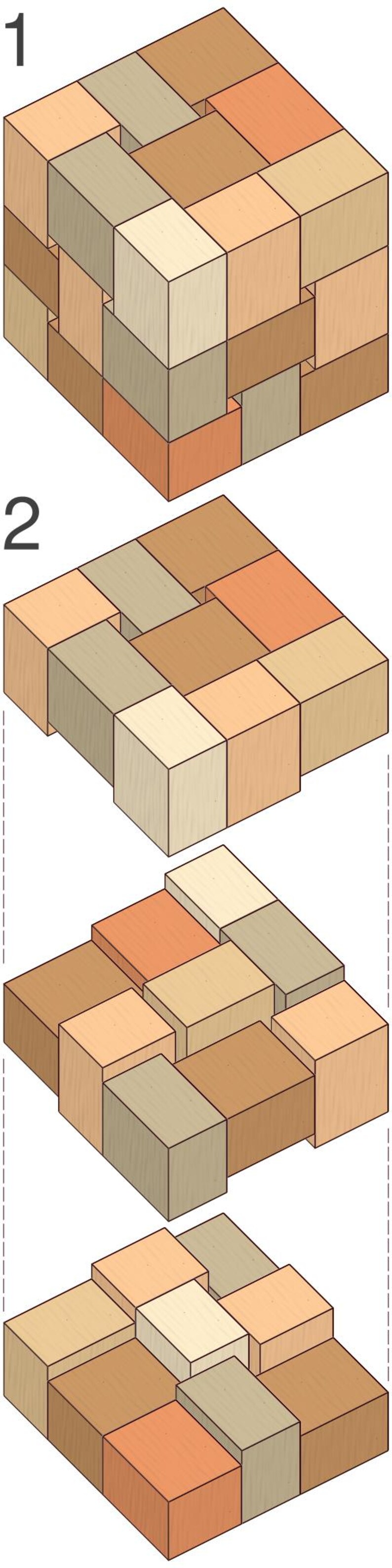 Hoffman's Packing Puzzle - Unique Brain Teaser, 27 Cuboids Challenge, Fun & Educational 3D Printed Cube Game, Perfect Gift Idea image 11