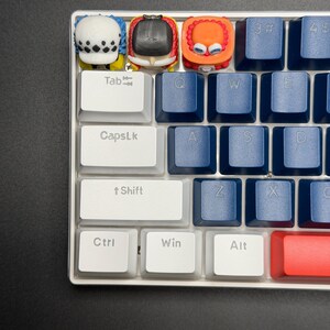 Handmade Anime Keycaps - Edward Newgate, Trafalgar Law, Portgas D. Ace for Cherry MX - Custom Artisan - Perfect Anime Fan Gift image 4