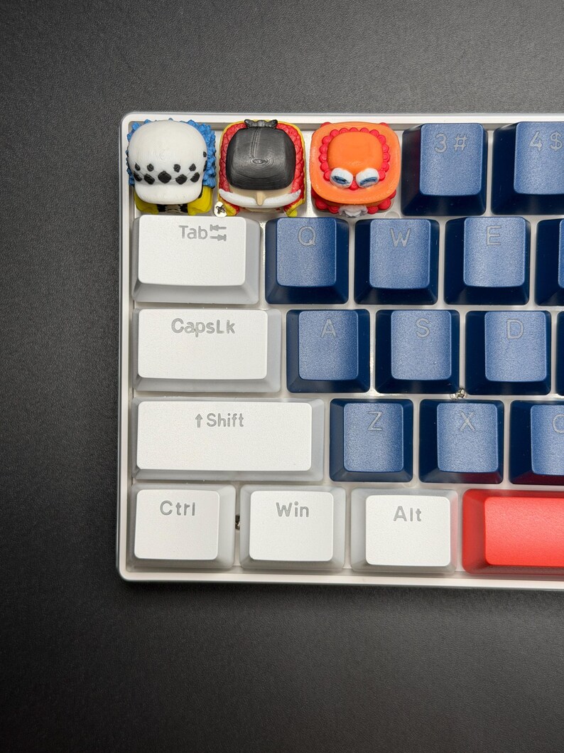 Handmade Anime Keycaps - Edward Newgate, Trafalgar Law, Portgas D. Ace for Cherry MX - Custom Artisan - Perfect Anime Fan Gift image 4