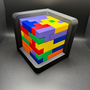 Cube défi de 54 pièces - Casse-tête imprimé en 3D de haute qualité pour tous les âges, amusant et difficile à résoudre - Casse-tête