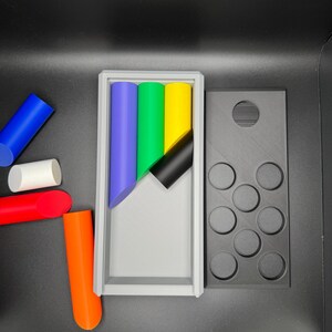 Lox in Box Puzzle - 8 & 9 Piece Variations | 330x160mm Challenging Brain Teaser | Fun 3D Printed Puzzle image 3