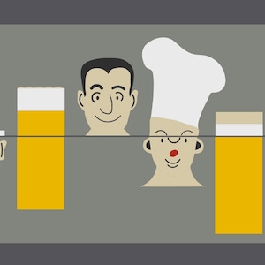 The Beer Glass Puzzle | Optical Illusion Dissection Puzzle | 3D Printed Retro Brain Teaser | Which Man Vanishes? image 1
