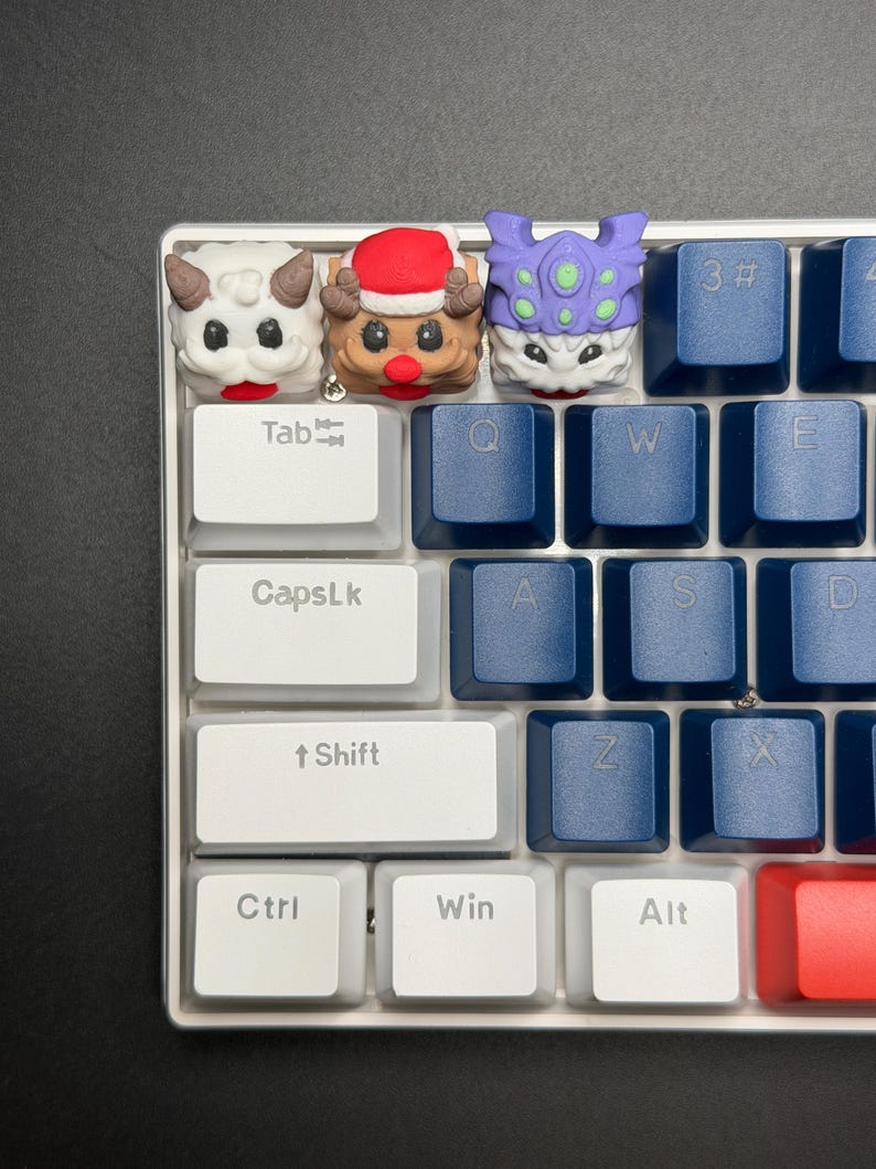 Handmade Poros Keycaps for Cherry MX, Artisan Keycaps, Poro, Baron Nashor, Reno, Gifts for Him & Her 3D Printed image 4