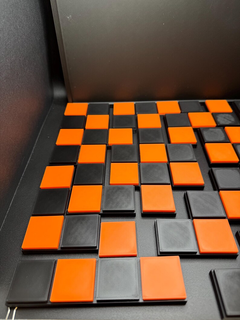 Checkerboard Dissection Puzzle by E. M. Wyatt - 3D Printed Classic 1946 Puzzle, Unique Gift for Puzzle Lovers & Brain Game Enthusiasts image 2