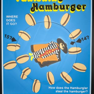 El rompecabezas de la hamburguesa desaparecida: rompecabezas vintage de ilusión óptica, impresión 3D de alta calidad, divertido y atractivo para todas las edades. imagen 3