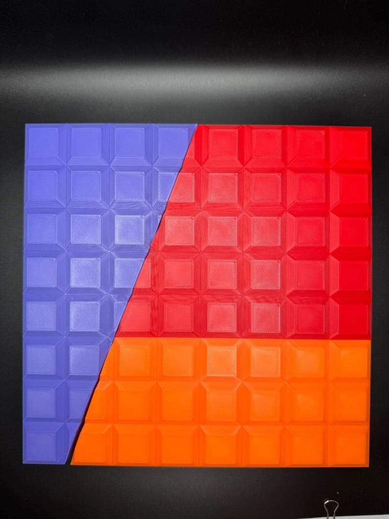 Puzzle Paradox 64+64=130 - Optical Illusion Puzzle for STEM Learning, High Quality 3D Printed Toy for All Ages image 3