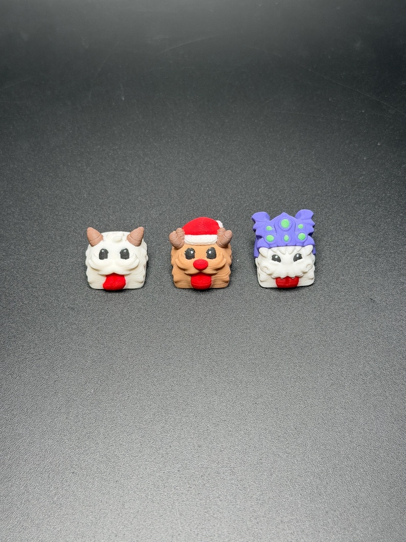 Handmade Poros Keycaps for Cherry MX, Artisan Keycaps, Poro, Baron Nashor, Reno, Gifts for Him & Her 3D Printed image 9