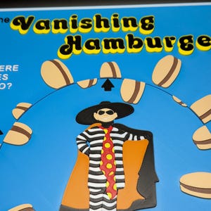 El rompecabezas de la hamburguesa desaparecida: rompecabezas vintage de ilusión óptica, impresión 3D de alta calidad, divertido y atractivo para todas las edades. imagen 8