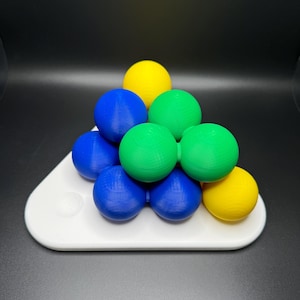 Tetraeder Puzzle - Fun 3D Mind Game, Stack Spheres to Create Pyramid, High Quality Large Size Brain Teaser image 5