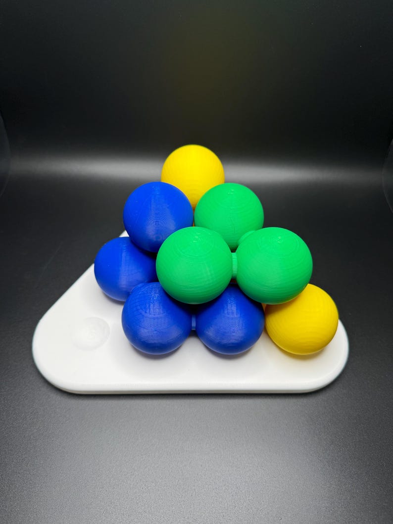 Tetraeder Puzzle - Fun 3D Mind Game, Stack Spheres to Create Pyramid, High Quality Large Size Brain Teaser image 5