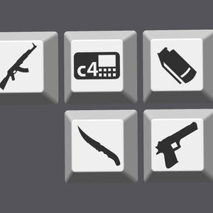 Handcrafted Counter Strike 2 or Global Offensive Keycap Set - Access Weapons Easily, Gamer Accessories, Custom Keycaps for Gaming Keyboard image 3
