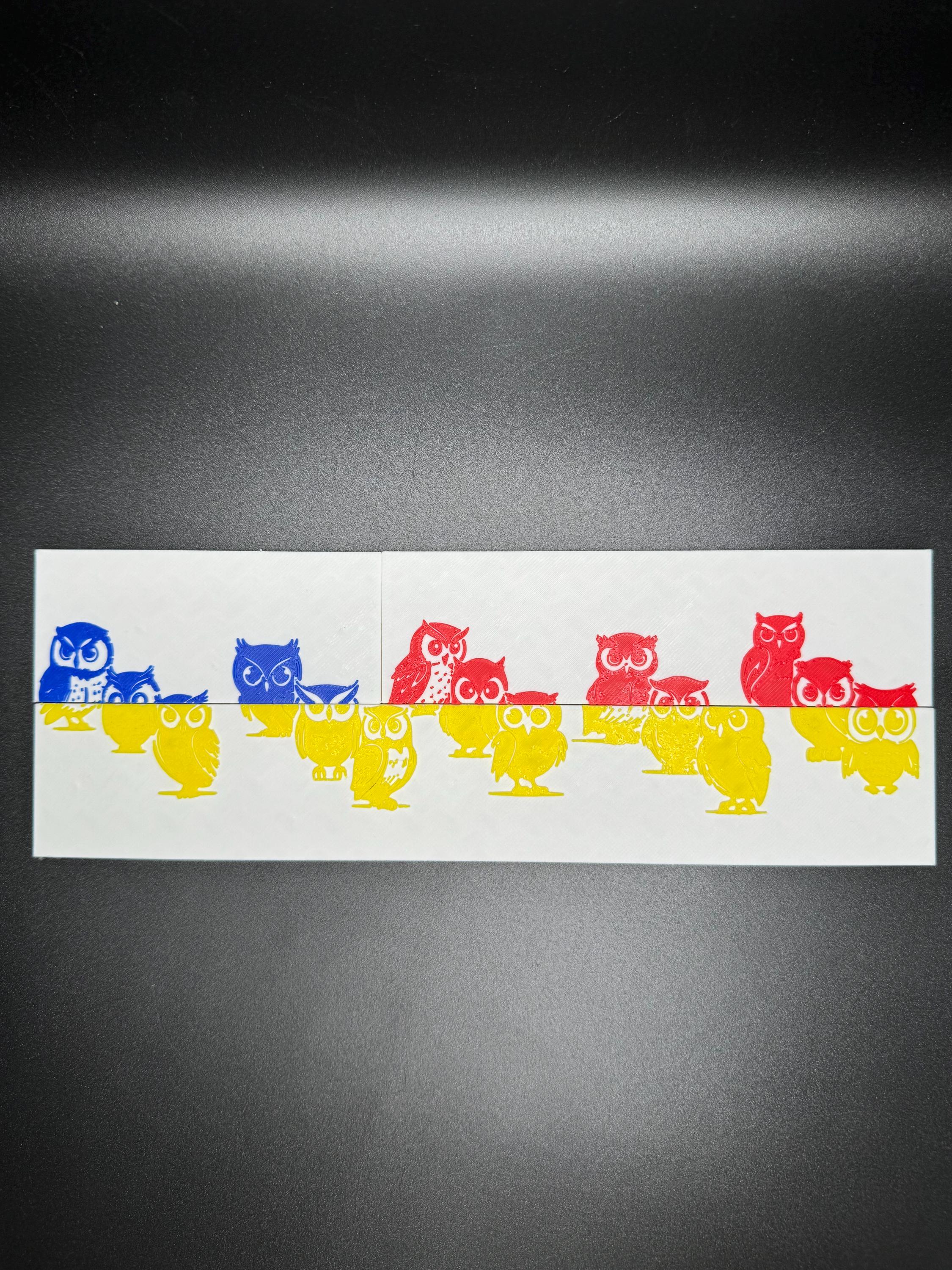 How Many Owls? Optical Illusion Puzzle - High Quality 3D Print, Fun STEM Tool for Kids & Adults,
